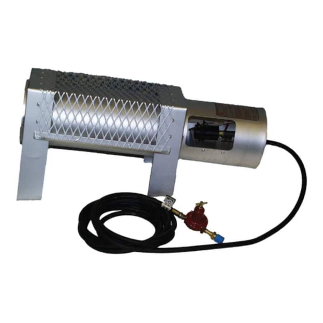 Flagro Direct Fired Construction Heater F-150 compact portable heater with radiant heating element and hose assembly