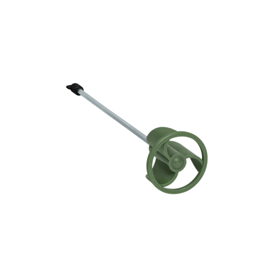 Full-length Ecopoxy Epoxy Mixer drill-mounted mixing tool for resin preparation.