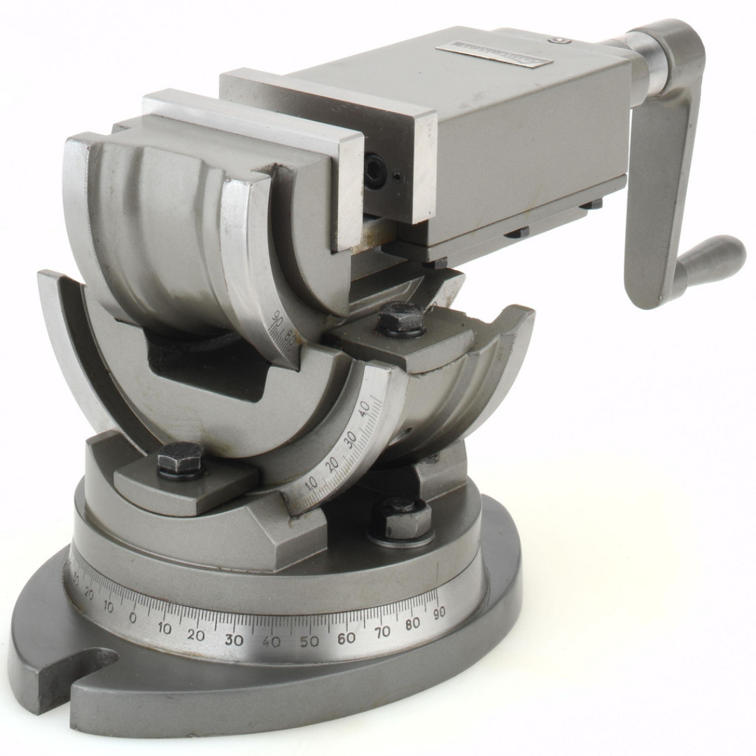 Gibraltar Machine Vise Single-Station Swivel Base Precision 110051 front view displaying the precision swivel base, rigid vise body, and accurate jaw alignment for industrial machining operations.