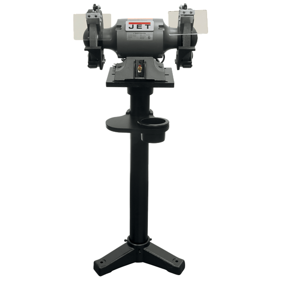Heavy-duty cast iron base of the JET JPS-2A pedestal stand