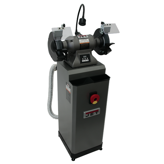 Heavy-duty cast iron body and power toggle switch with digital speed adjustment dial