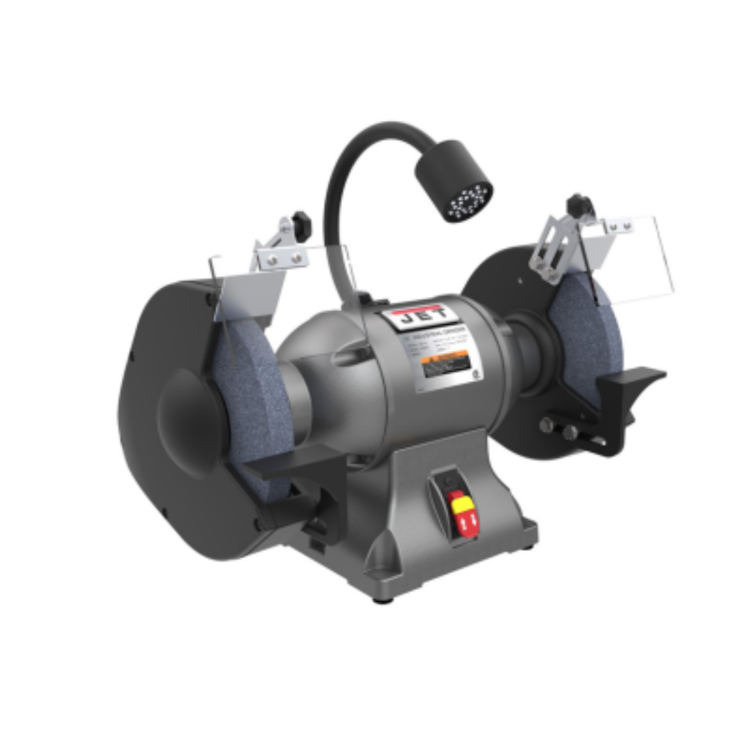 Heavy-duty predrilled cast iron base of the JET IBG-10