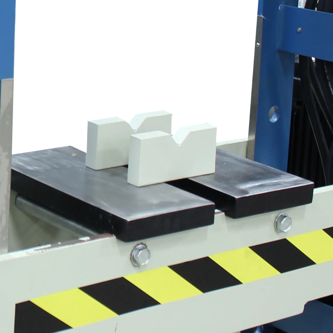 Heavy-duty press bed on the Baileigh 30/10-Ton Two-Station H-Frame Hydraulic Press (HSP-30M-C) 1019289 engineered for stable and accurate workpiece support.
