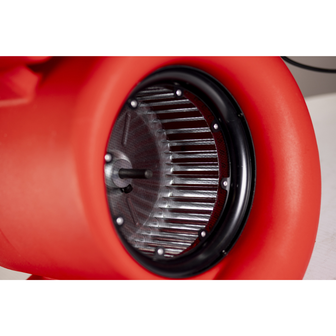 High-velocity blower fan on Ebac AM2000 Airmover 10941RD-US engineered for efficient airflow circulation in restoration and drying environments