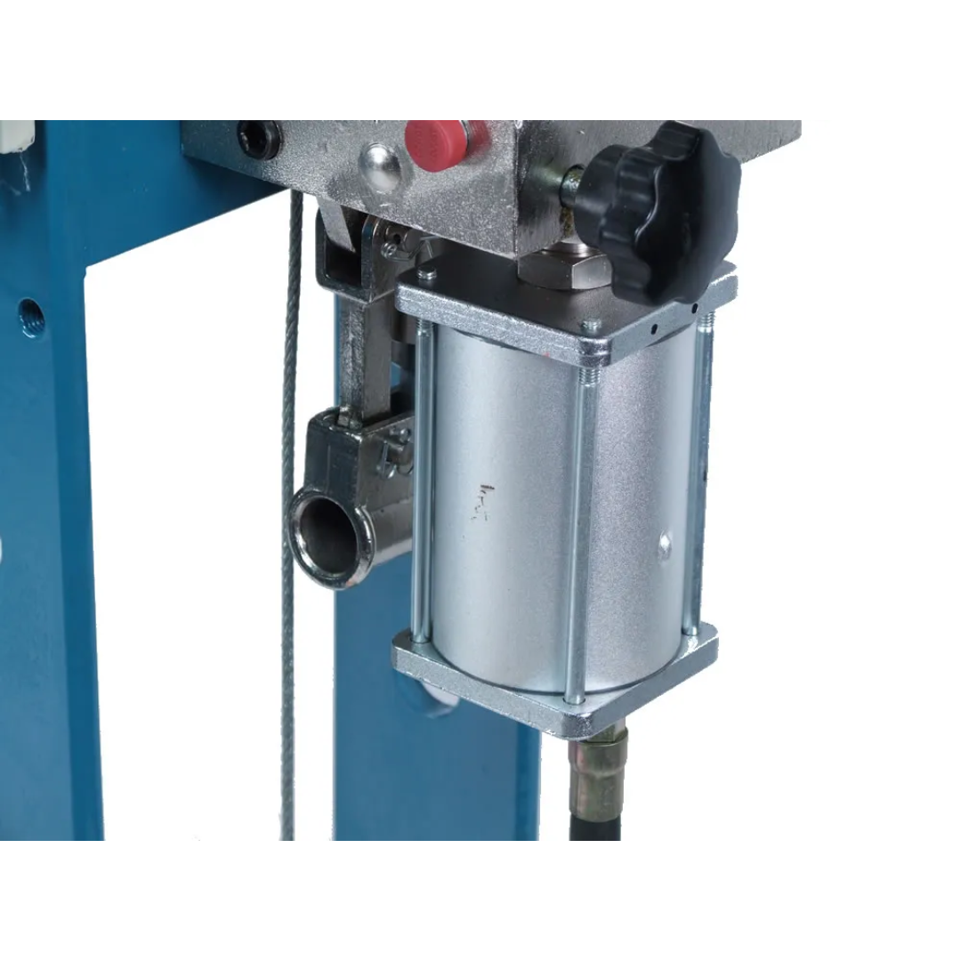 Hydraulic power unit of Baileigh Air/Hand Shop Press: 7.8" Stroke 1004828 engineered for smooth and controlled force delivery in industrial applications.