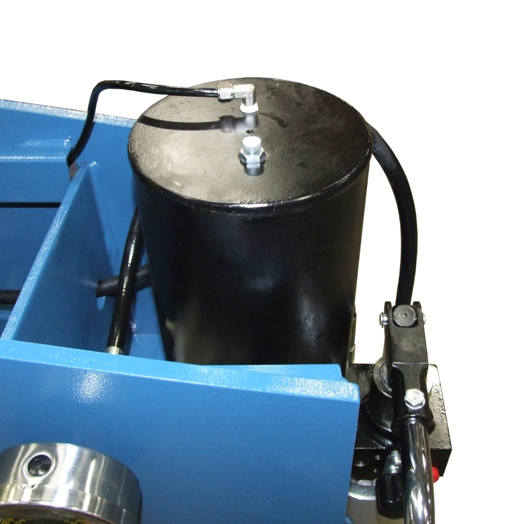 Hydraulic reservoir and power system of Baileigh Shop Press: H Frame, 9.8" Stroke 1004859 designed for dependable operation and long service life in industrial environments.