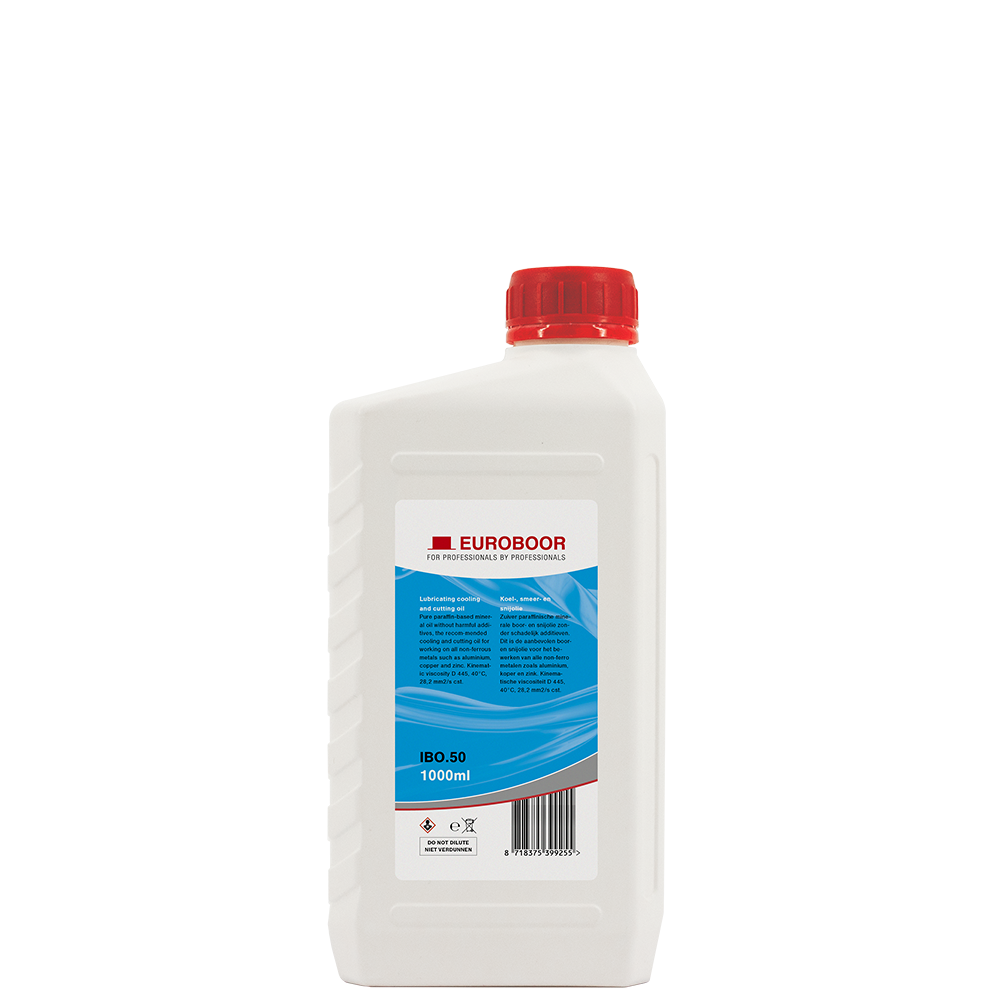 Euroboor IBO.50 cutting oil 1 liter bottle back label