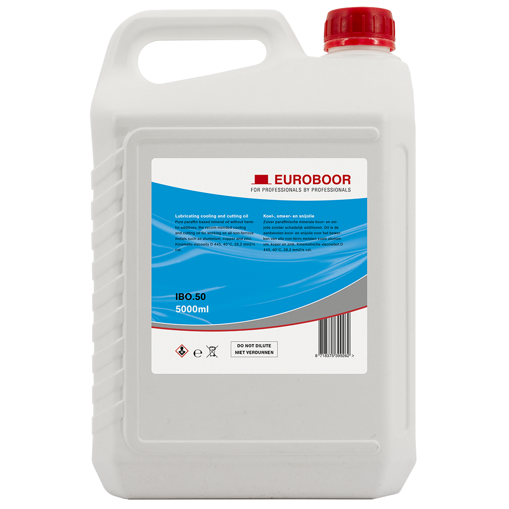 Euroboor IBO.50 cutting oil 5 liter jug back label