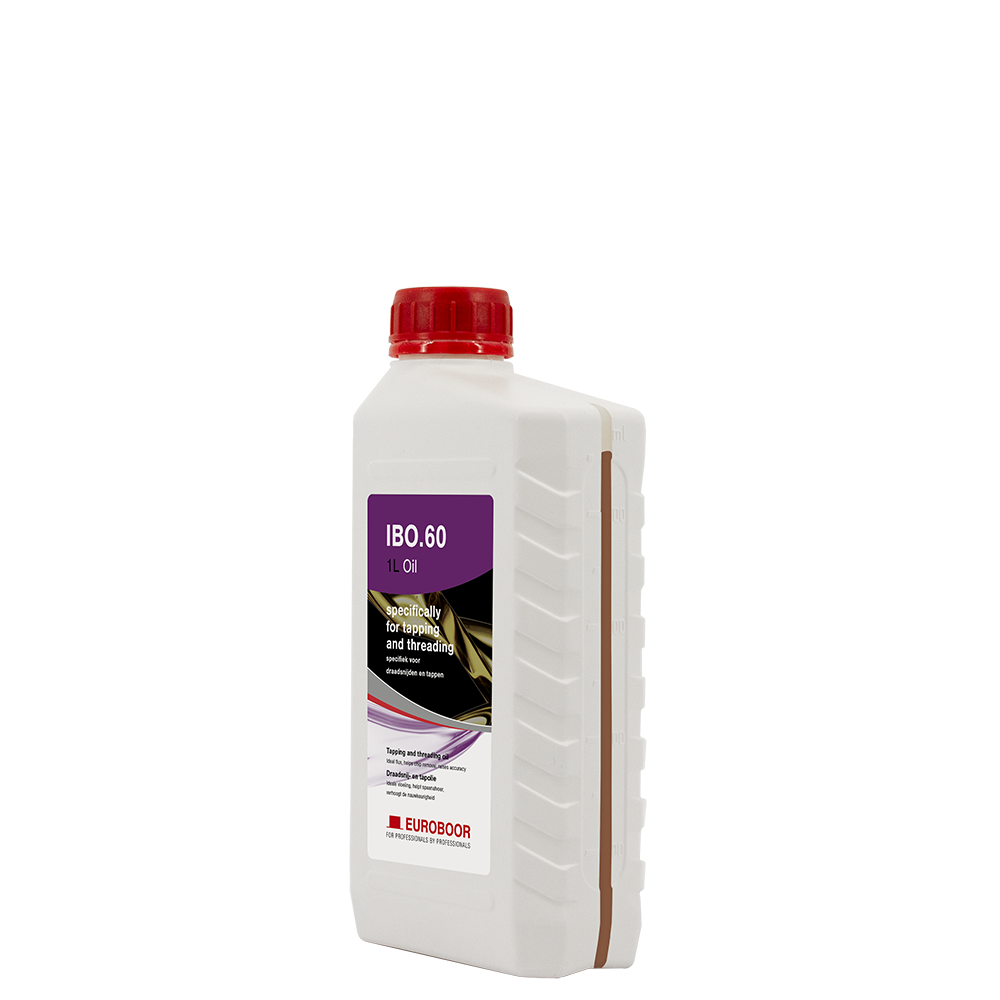 Euroboor IBO.60 threading oil 1 liter bottle angled view