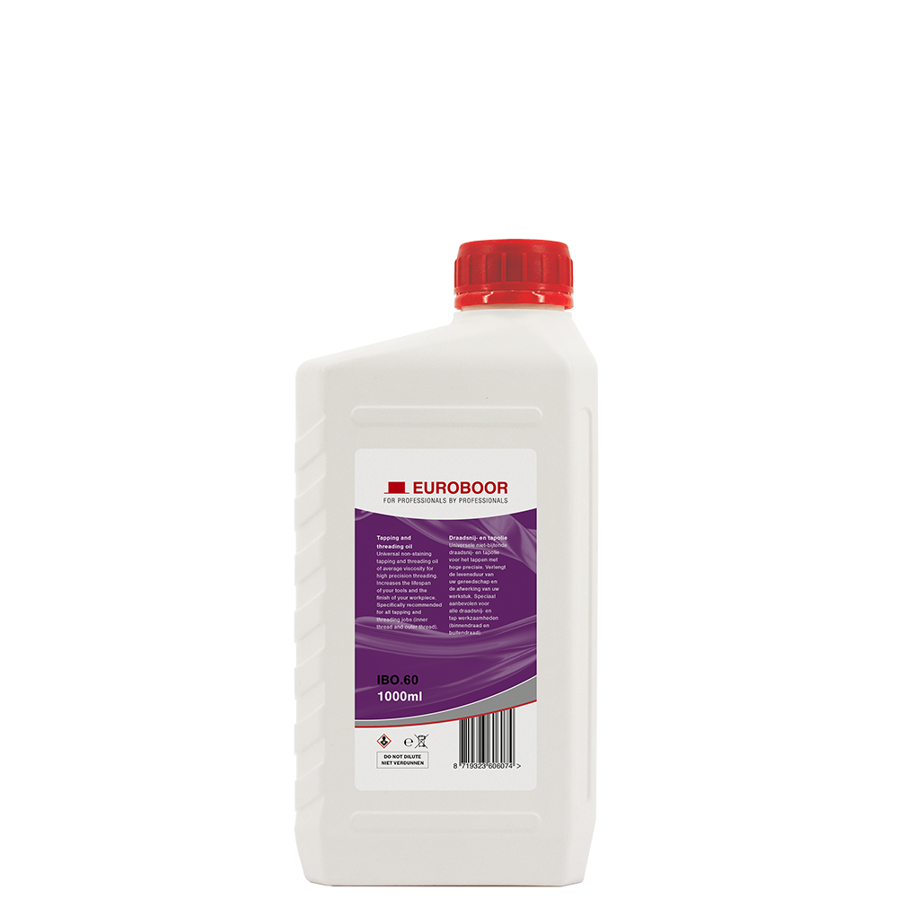 Euroboor IBO.60 threading oil 1 liter bottle back label