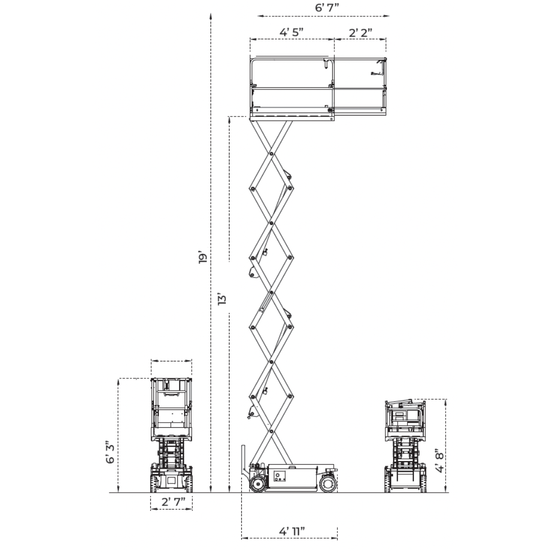 IMER IM 3113 compact electric scissor lift with elevated working platform for low-level access and tight workspace operation