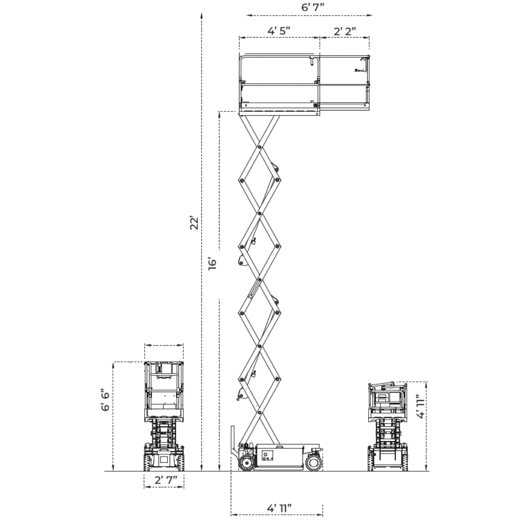 IMER IM 3116 compact electric scissor lift with elevated working platform for low-level access and tight workspace operation
