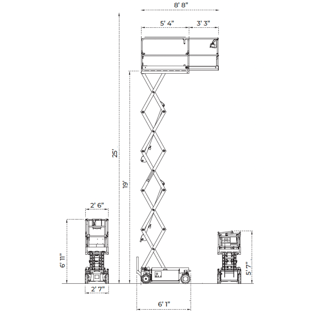 IMER IM 3219 compact electric scissor lift with elevated work platform for tight indoor access and maintenance operations