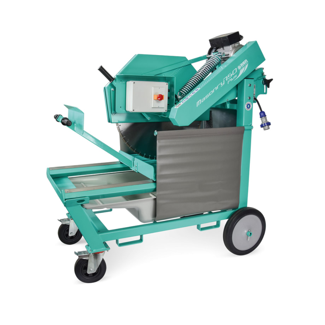 IMER MASONRY 750 Plus masonry saw with heavy-duty wet cutting system for professional brick, block, stone, and concrete cutting applications
