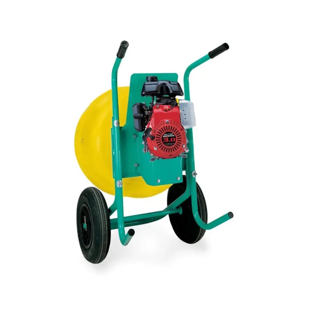 IMER WHEELMAN II - Portable 5CF Wheelbarrow Style Mixer with gasoline engine configuration for heavy-duty portable concrete mixing applications