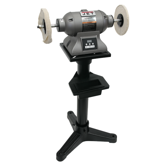 JET IBG-8VSB 8-inch buffer mounted on industrial shop bench