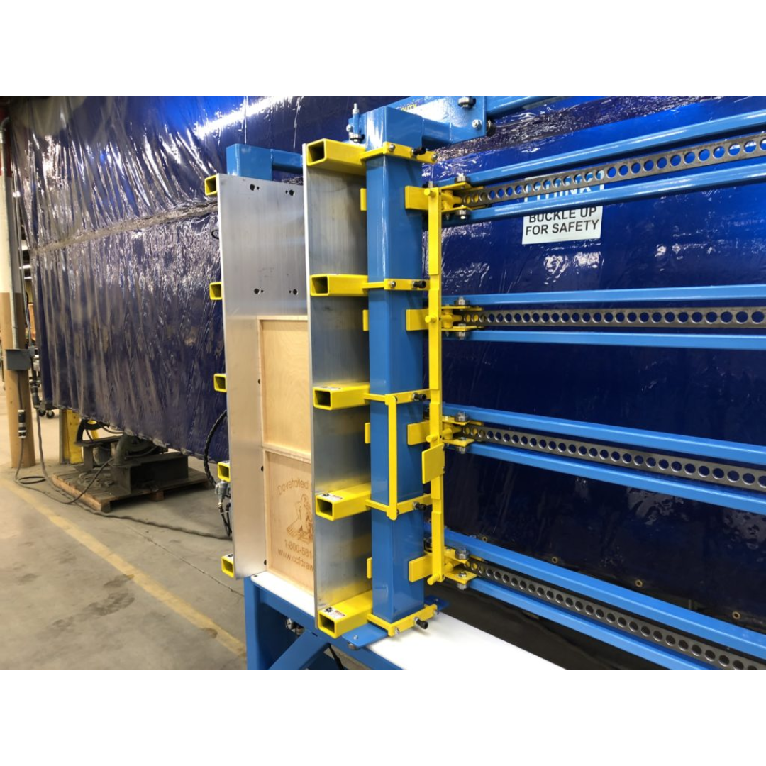JLT #190C Large Capacity Drawer & Box Clamp close-up of clamp column and adjustable positioning system