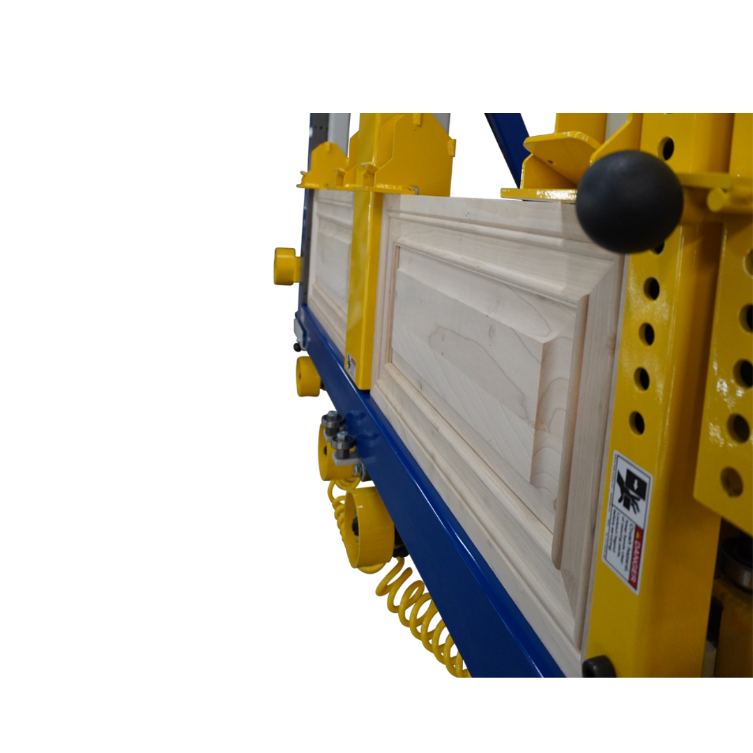 JLT #717C-CHBB Large Capacity Double Miter Door Clamp precision adjustment controls for fine-tuned clamping pressure