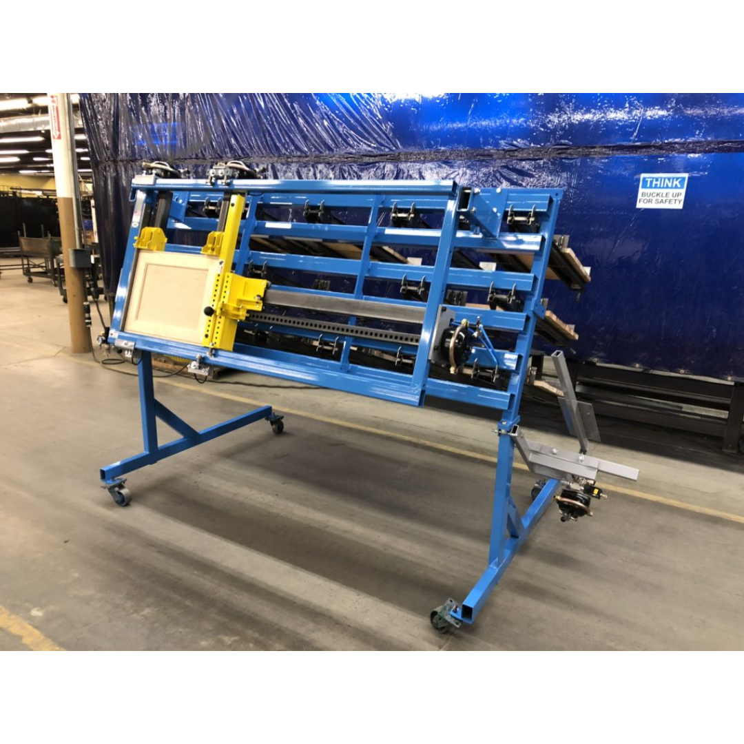 JLT #718A-8 8′ Buddy System front view showing dual clamping stations for increased productivity