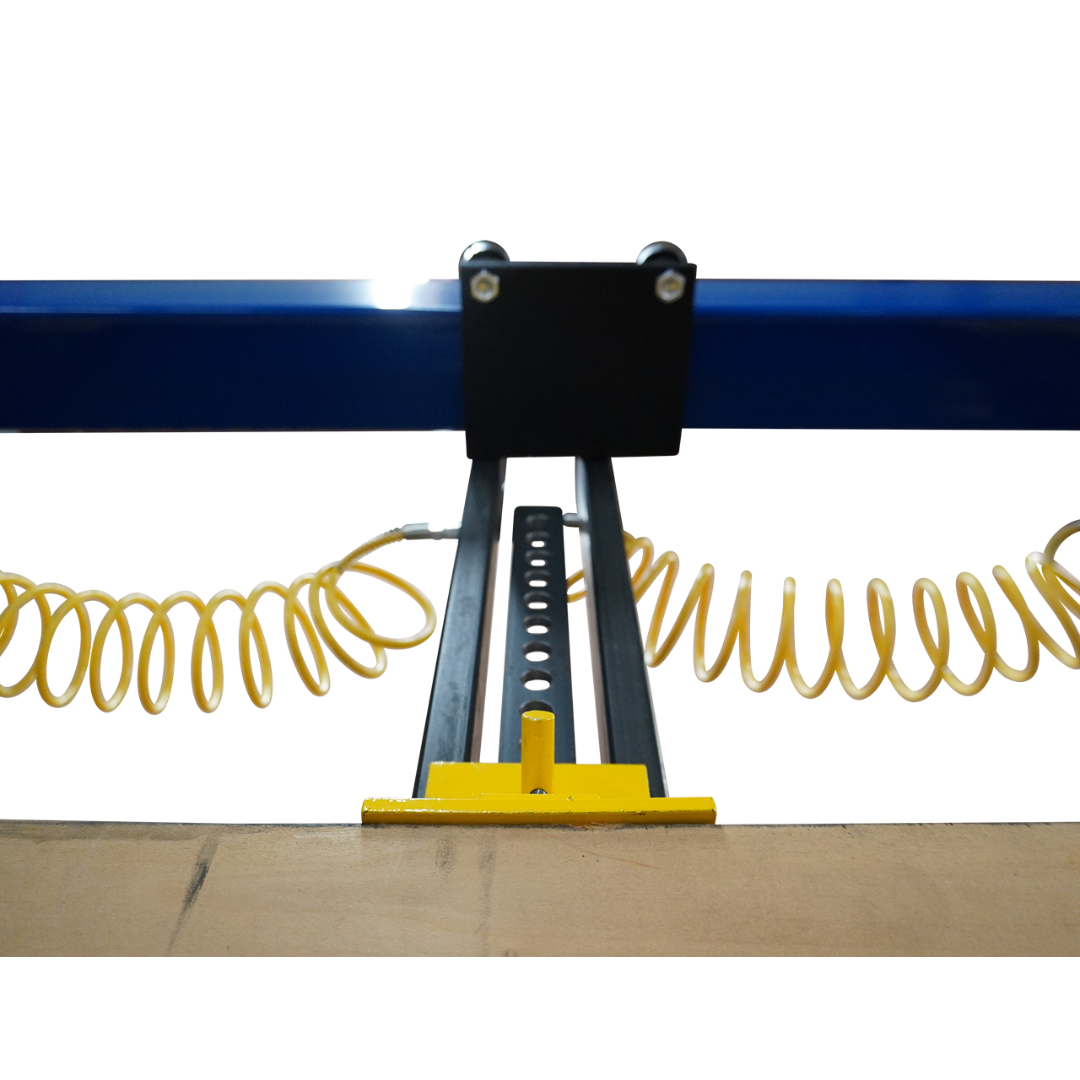 JLT #79K-10 Heavy Duty Entry Door Clamp extended bed supporting oversized doors during assembly process
