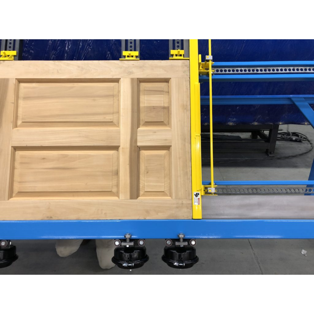 JLT #79K-10 Heavy Duty Entry Door Clamp securing solid wood entry door panels for accurate squaring and bonding