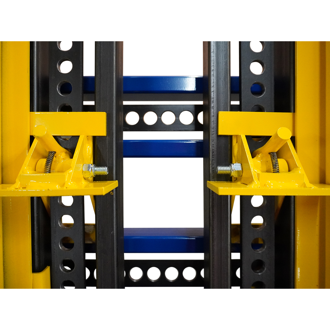 JLT #79K-10 Heavy Duty Entry Door Clamp underside support structure with adjustable leveling feet
