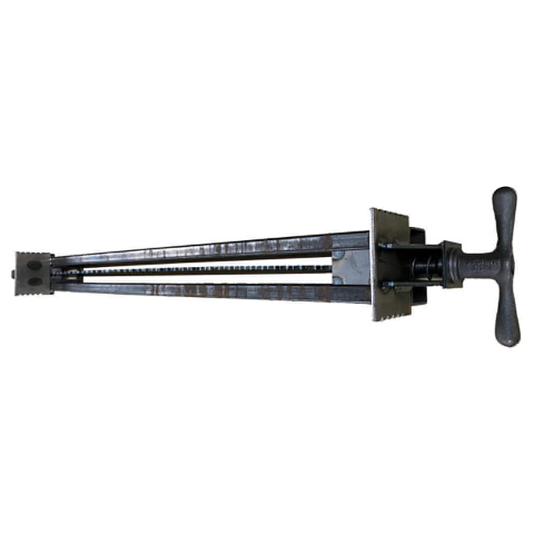 JLT #812B Clamp Design side view highlighting long bar construction and adjustable clamping range