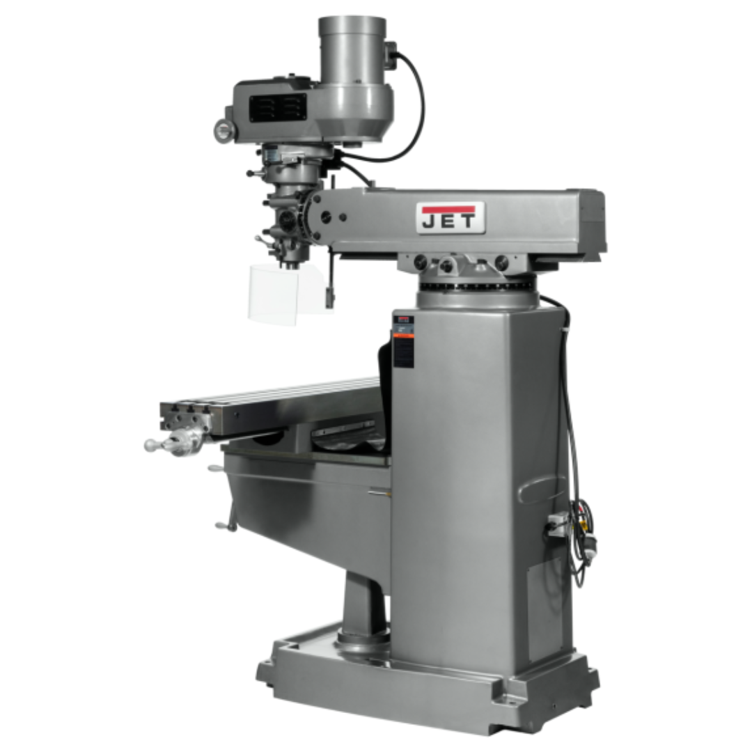 Jet 10 x 50" Knee Milling Machine: 3.00 hp, Variable Speed Pulley, Three Phase 690159 machine back view jet tools