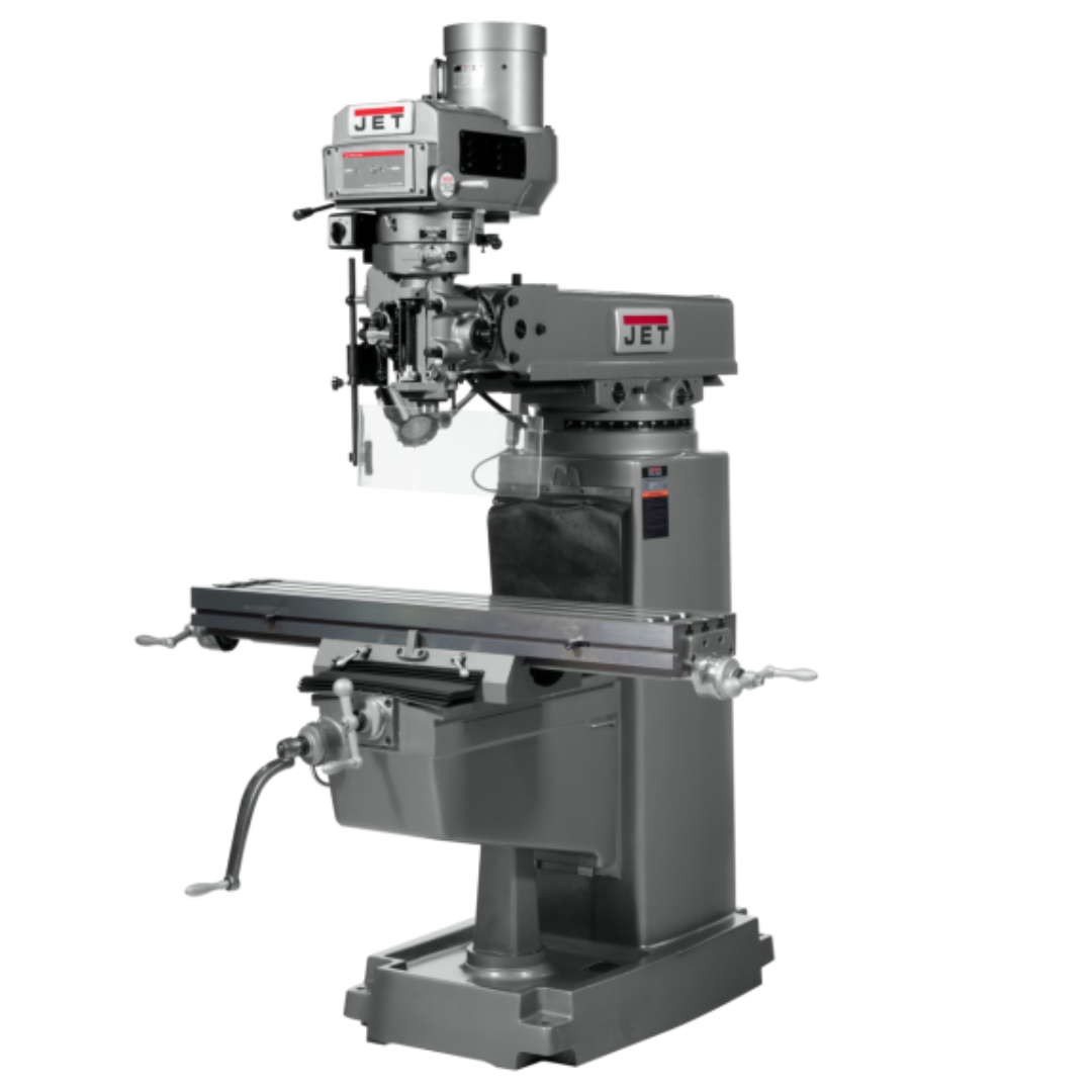 Jet 10 x 50" Knee Milling Machine: 3.00 hp, Variable Speed Pulley, Three Phase 690159 machine left angle front view