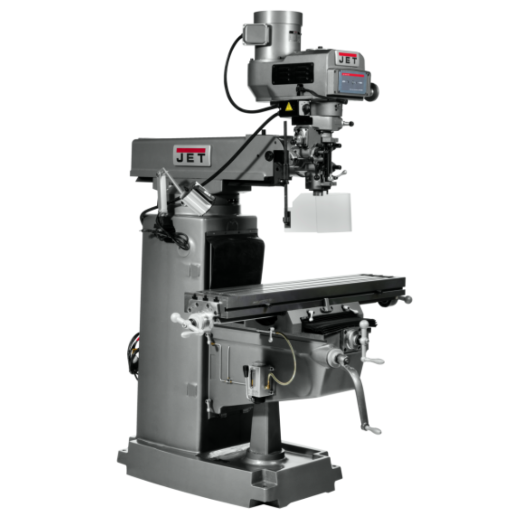 Jet 10 x 50" Knee Milling Machine: 3.00 hp, Variable Speed Pulley, Three Phase 690159 right side view