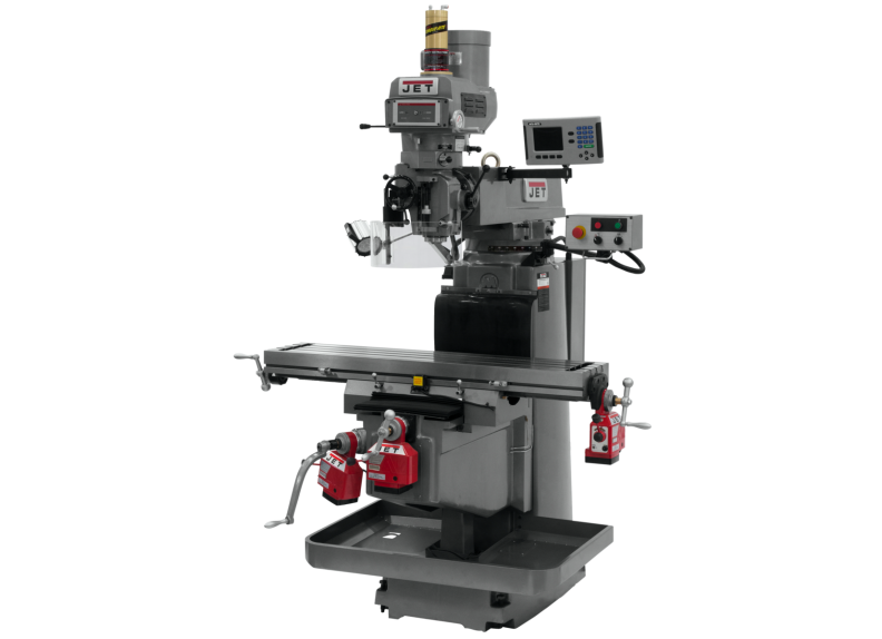 Jet 54 x 12" Knee Milling Machine: 5.0000 hp, Variable Speed Pulley, Three Phase 80 RPM Min, 3800 RPM Max, NST40 Spindle Taper 698060 right side view