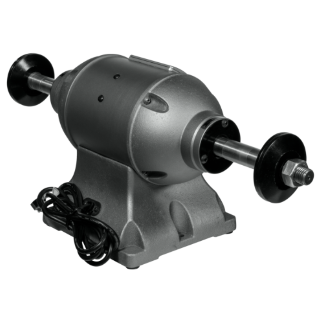 Jet Bench Buffer: 10" Wheel Dia, 1" Arbor Hole Dia  115 & 230 V, 1 Phase, 1,800 Max RPM 578410  back right view
