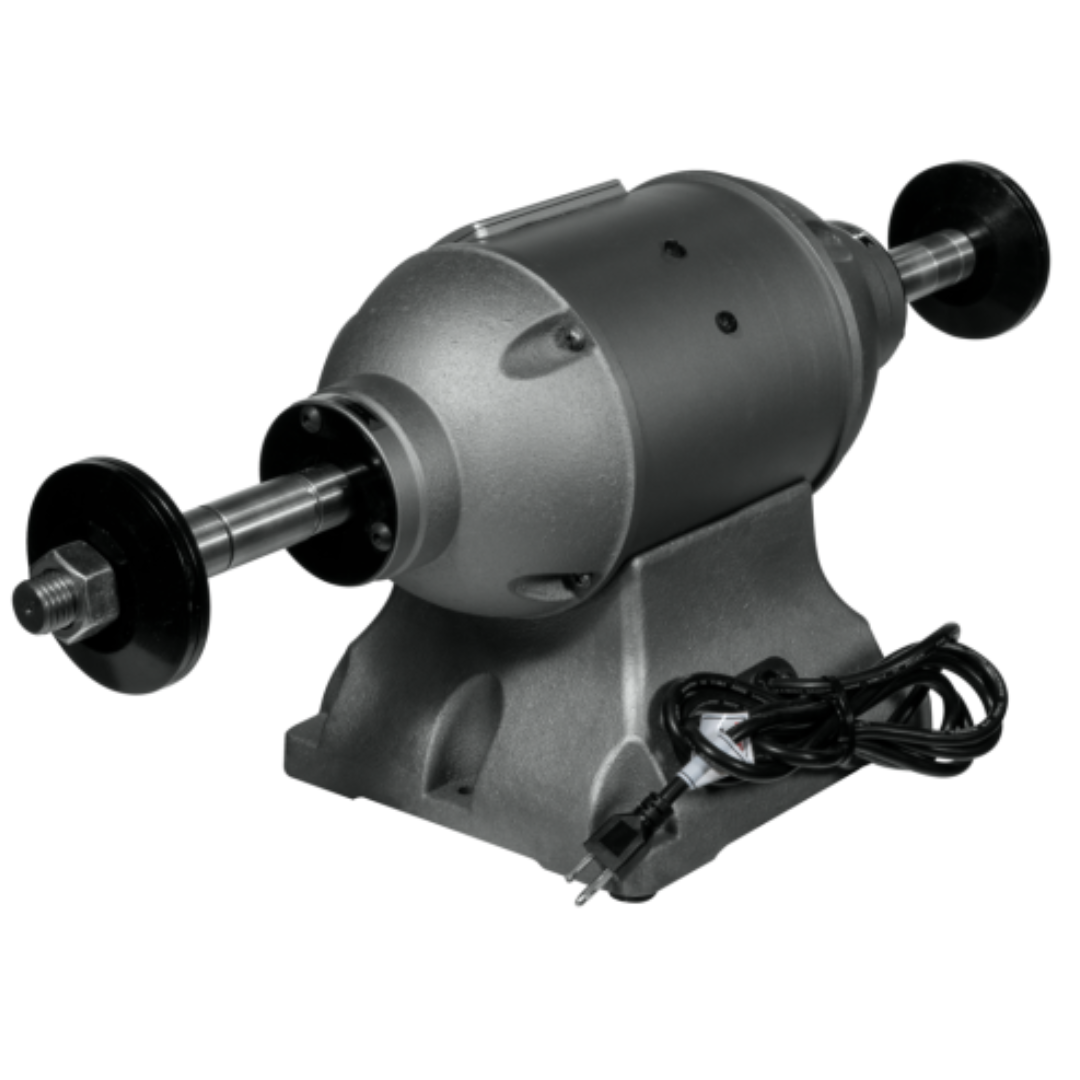 Jet Bench Buffer: 10" Wheel Dia, 1" Arbor Hole Dia  115 & 230 V, 1 Phase, 1,800 Max RPM 578410  left back view
