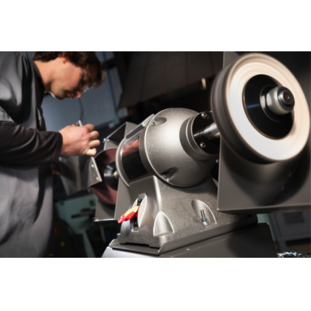 Jet Bench Buffer: 12" Wheel Dia, 1-1/4" Arbor Hole Dia, 2 hp  230 V, 1 Phase, 1,800 Max RPM 578412 right side view 