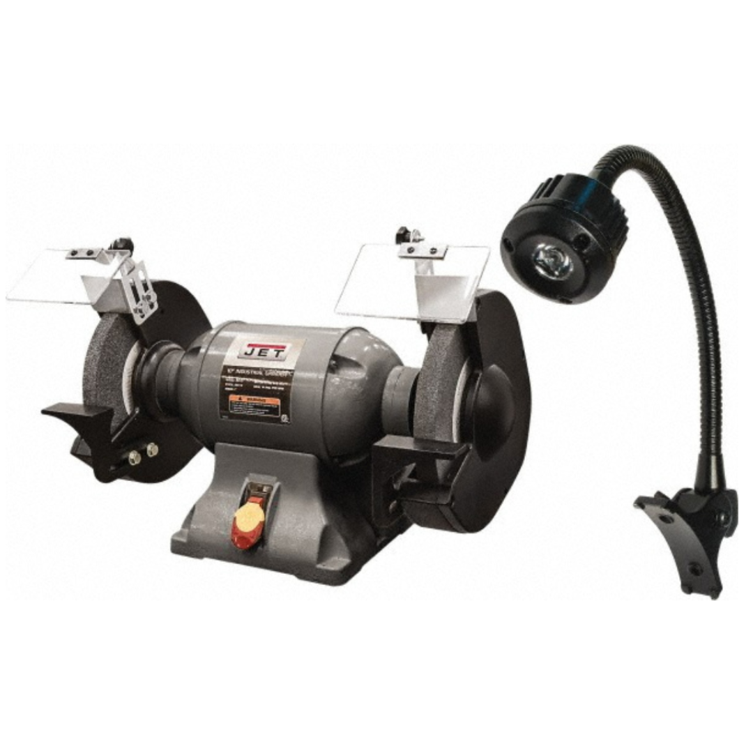 Jet Bench Grinder: 10" Wheel Dia, 1" Arbor Hole Dia  115 V, 1 Phase, 1,720 Max RPM 4724139/4724487