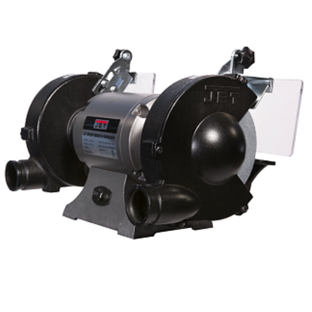 Jet Bench Grinder: 6" Wheel Dia, 1/2" Arbor Hole Dia  115 V, 1 Phase, 3,450 Max RPM 577126 back view