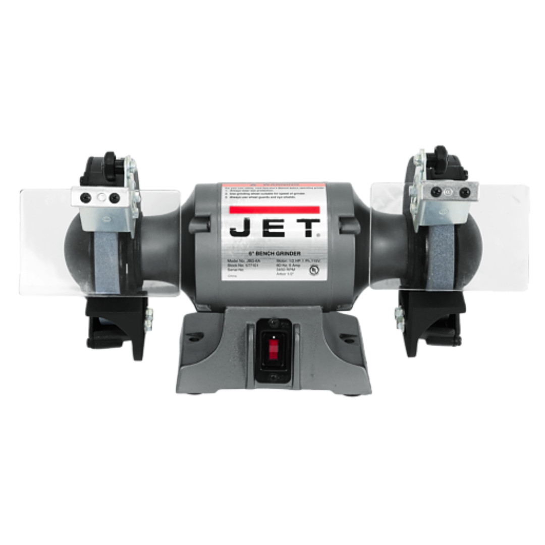 Jet Bench Grinder: 6" Wheel Dia, 1/2" Arbor Hole Dia 577101