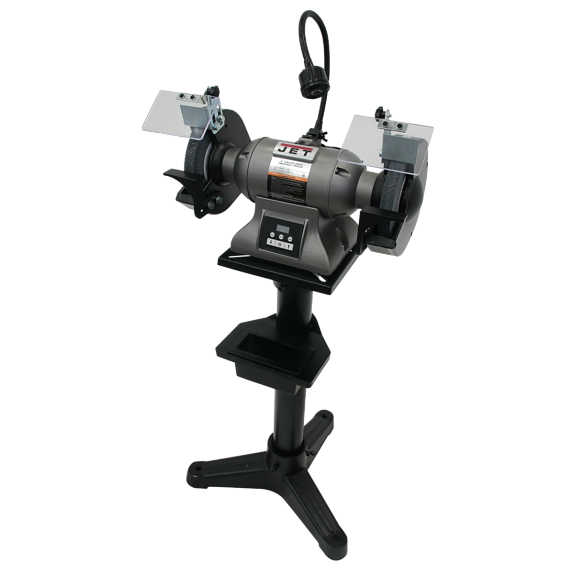 Jet Bench Grinder: 8" Wheel Dia, 5/8" Arbor Hole Dia, 1 hp  115 V, 3 Phase, 1" Wheel Thickness, 3,600 Max RPM 578208