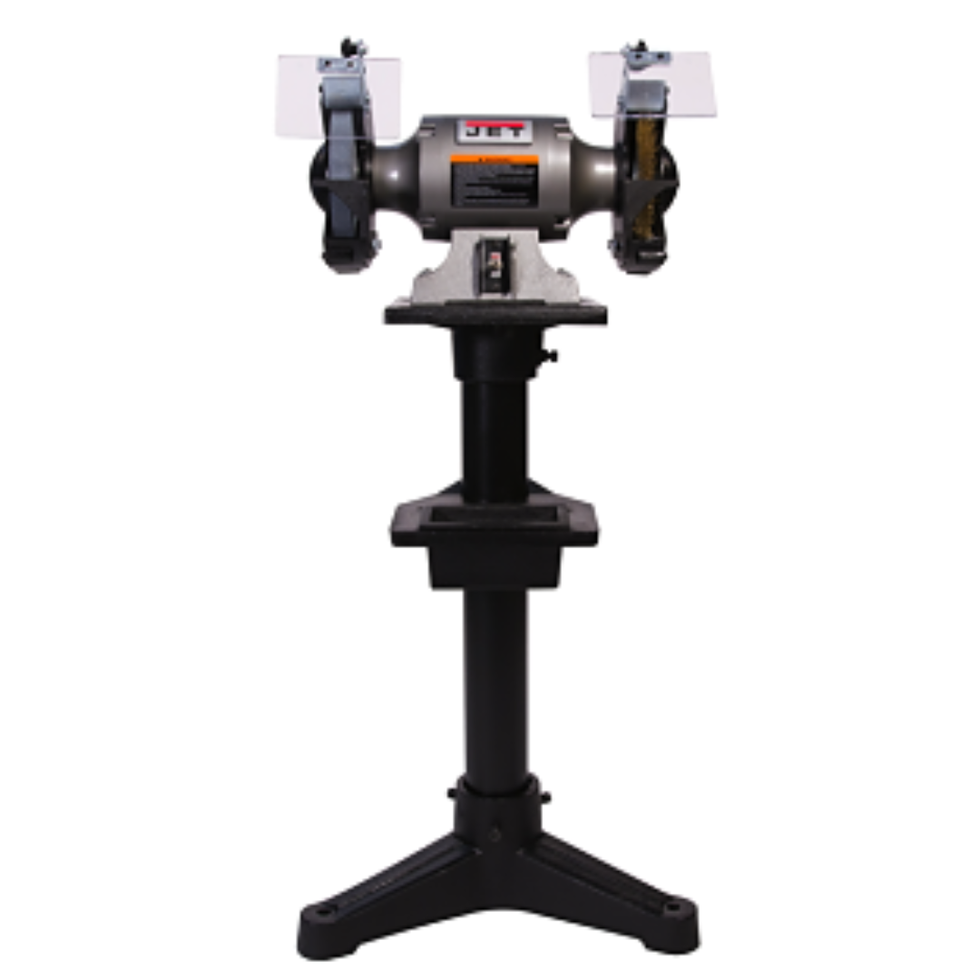 Jet Bench Grinder: 8" Wheel Dia, 5/8" Arbor Hole Dia, 1 hp 577128 machine in stand