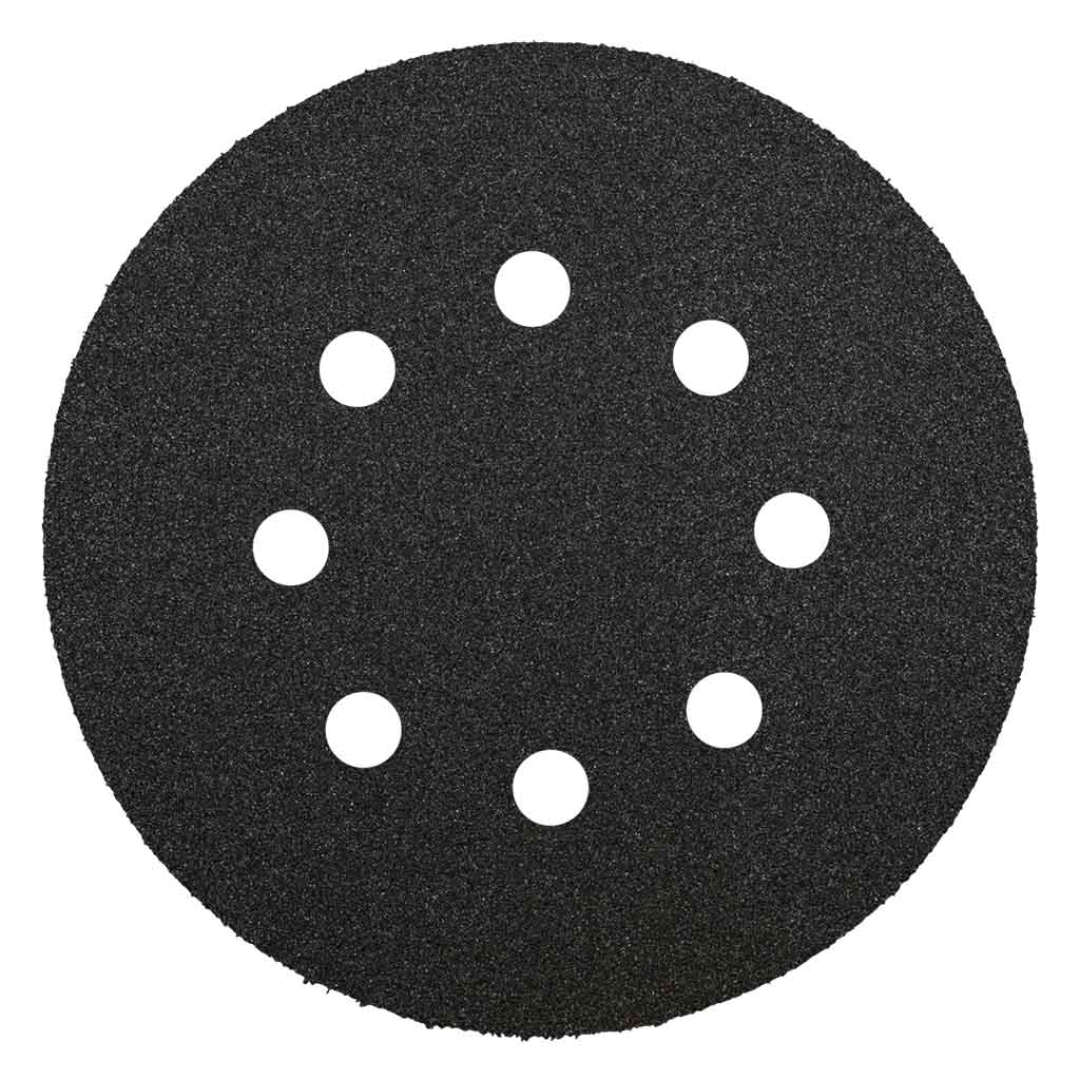 Klingspor PS11 Silicon Carbide Wet/Dry 320 Grit sanding disc with 8-hole dust extraction pattern and Kling-On hook and loop backing for precision wet and dry finishing applications.