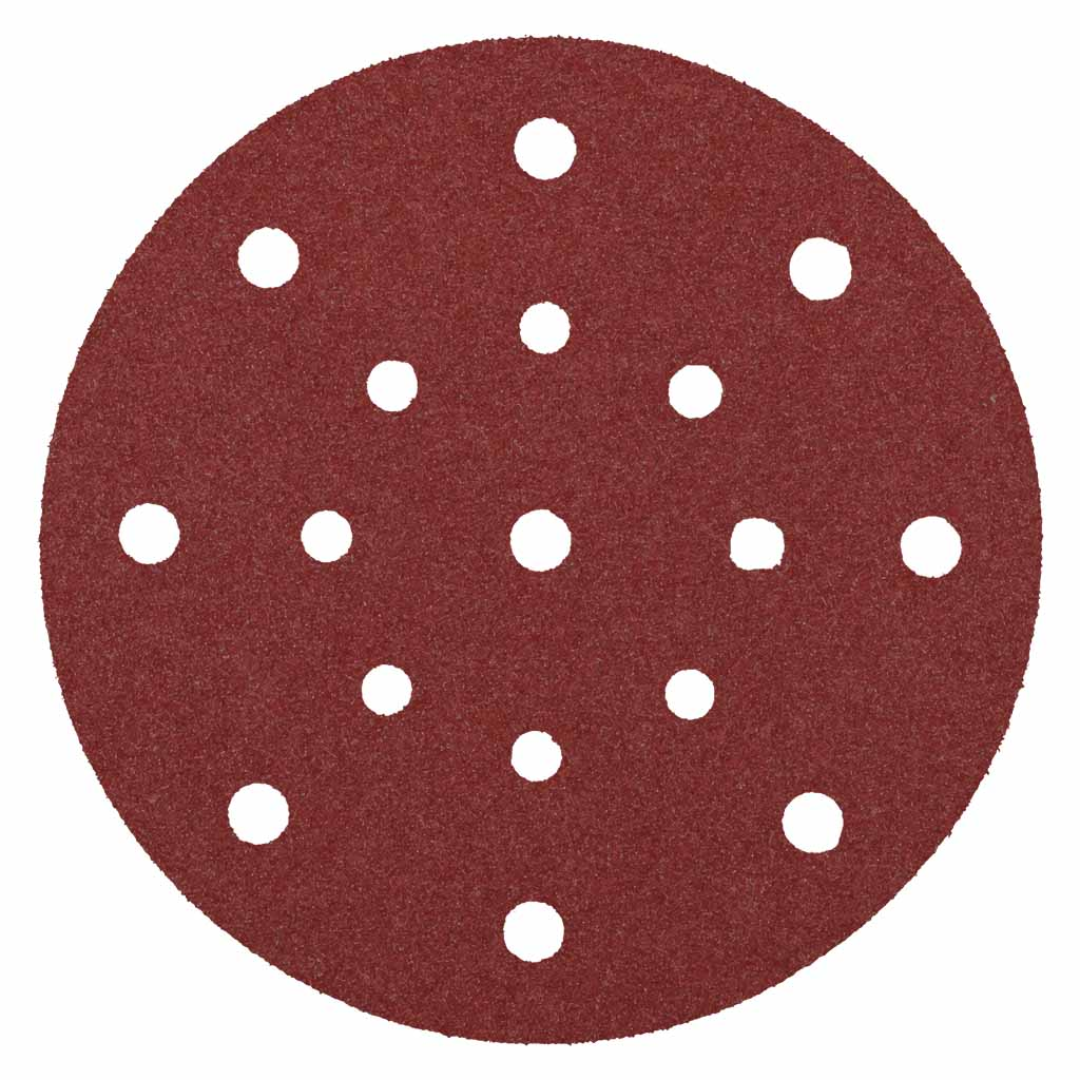 Klingspor PS29 Antistatic A/O 180 Grit sanding disc with Festool 17-hole pattern and Kling-On hook and loop backing for superior dust extraction and fine finishing applications