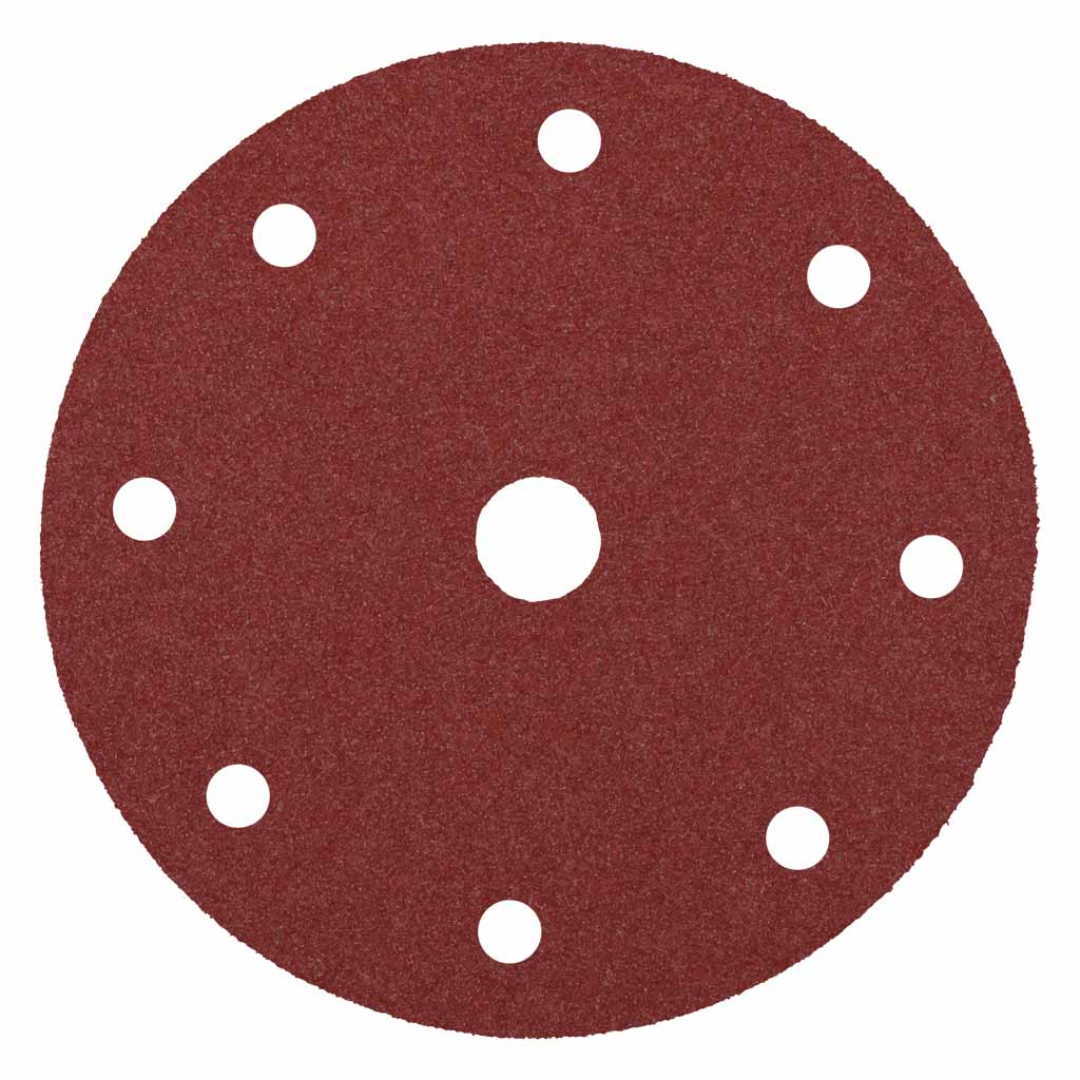 Klingspor PS29 Antistatic A/O 220 Grit sanding disc with F-weight paper backing, 6-inch Festool 9-hole design and Kling-On attachment system for precision woodworking and finishing applications