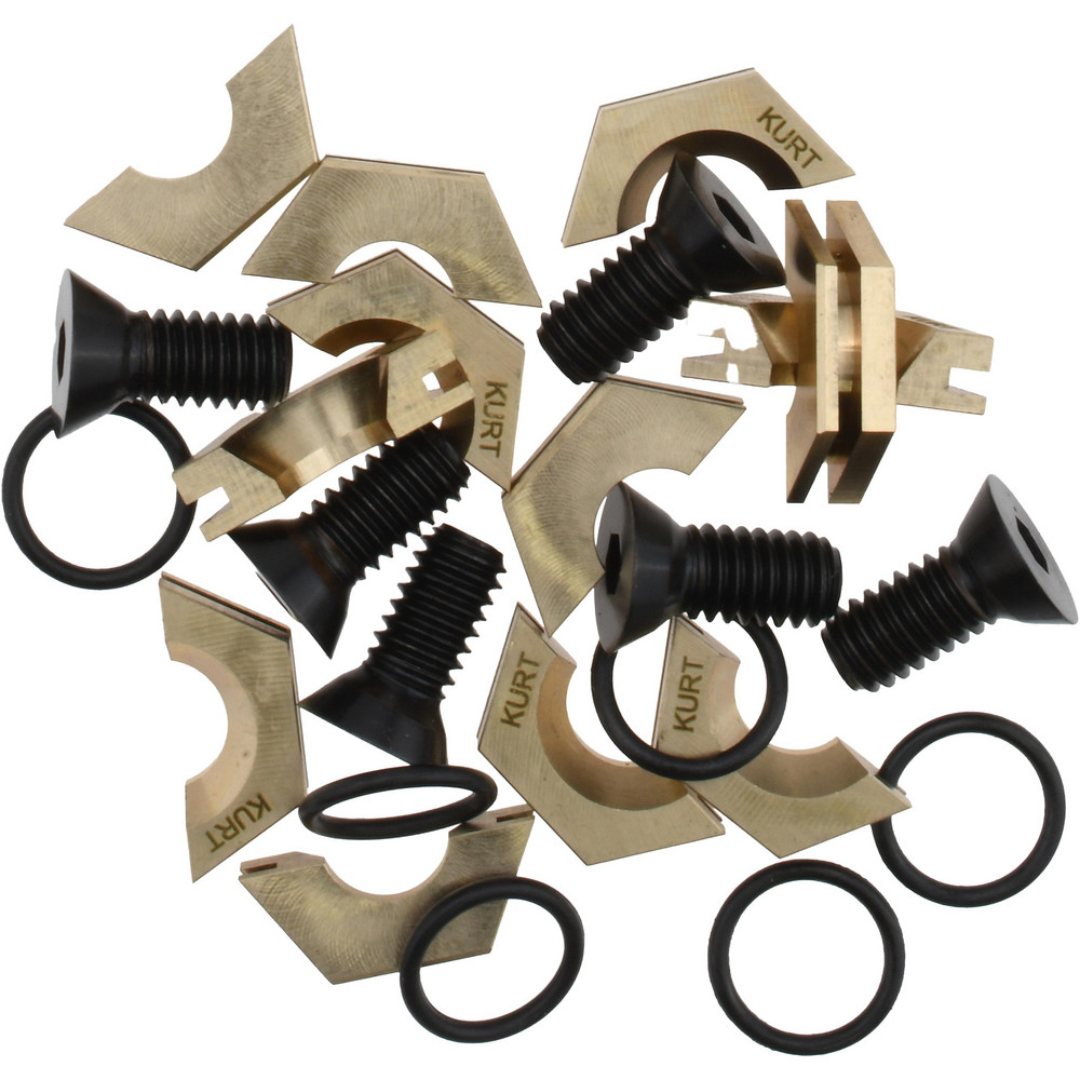 Kurt 5/8" Aluminum Bronze Hex, 5/16-18 Stud Thread, Symmetrical Hex Clamp 09509811 collection of symmetrical hex clamps and related hardware engineered for consistent clamping force and repeatable fixture positioning.