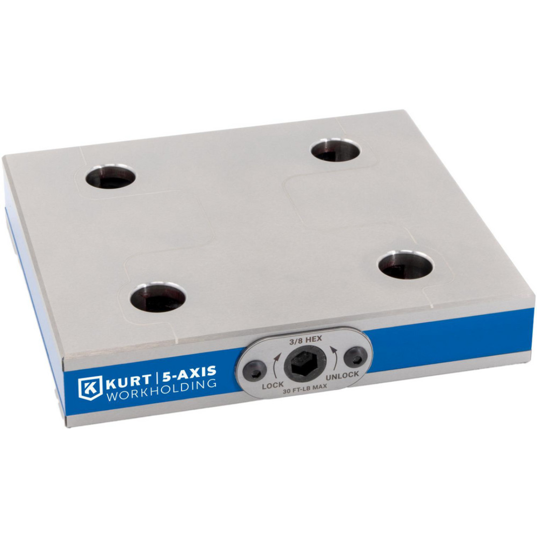 Kurt CNC Quick-Change Clamping Modules: Actuation Type: Manual; Number of Module Centers: 1 64935489 manual quick-change clamping module base designed for precision 5-axis workholding, rapid fixture changeovers, and repeatable CNC machining setups.