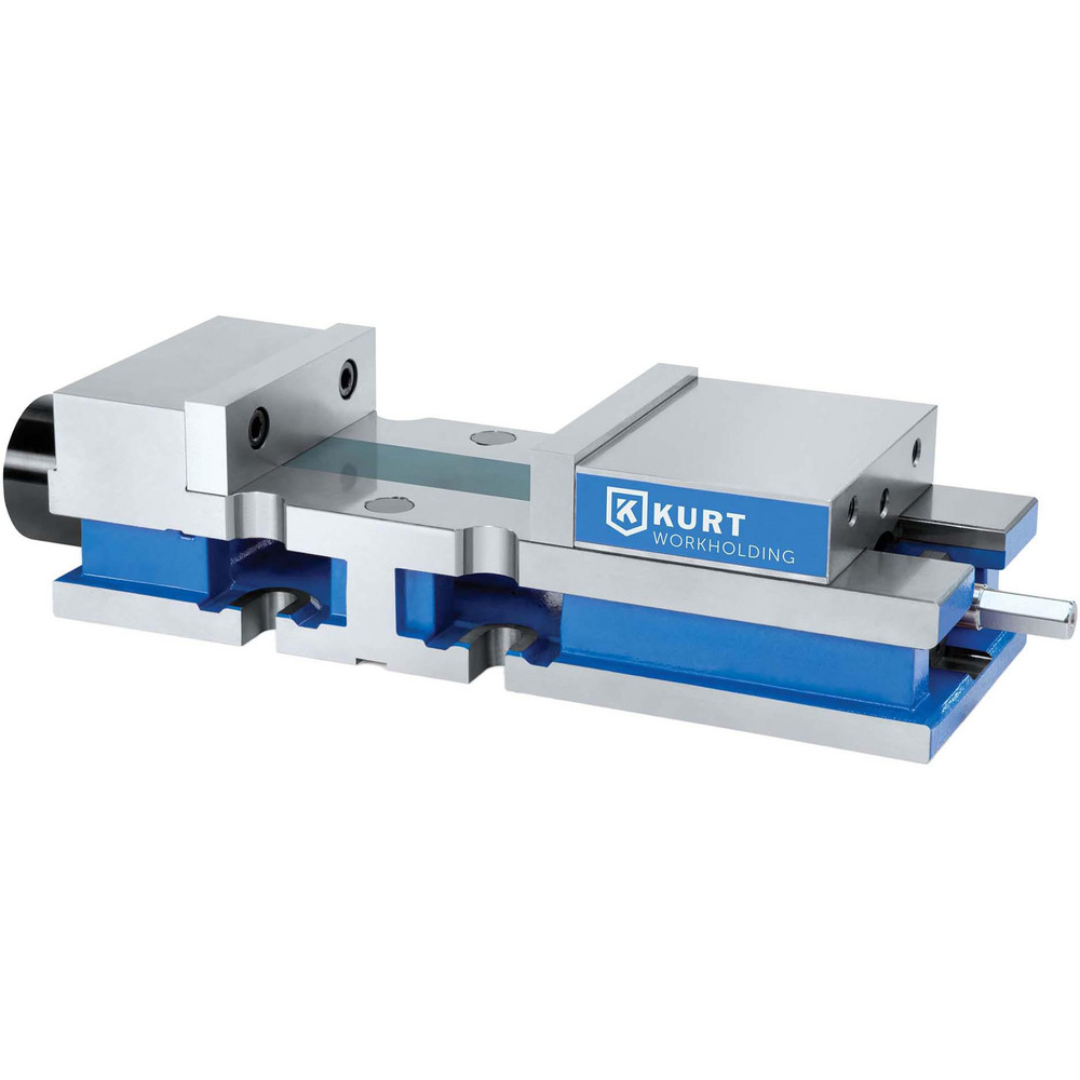 Kurt Machine Vise: Single-Station, 8.0000" Jaw Width, 10-1/4" Jaw Opening, Stationary Base, Precision 3800H heavy-duty precision machine vise with 8-inch jaw width, stationary base design, and high-accuracy workholding for CNC milling and machining applications.