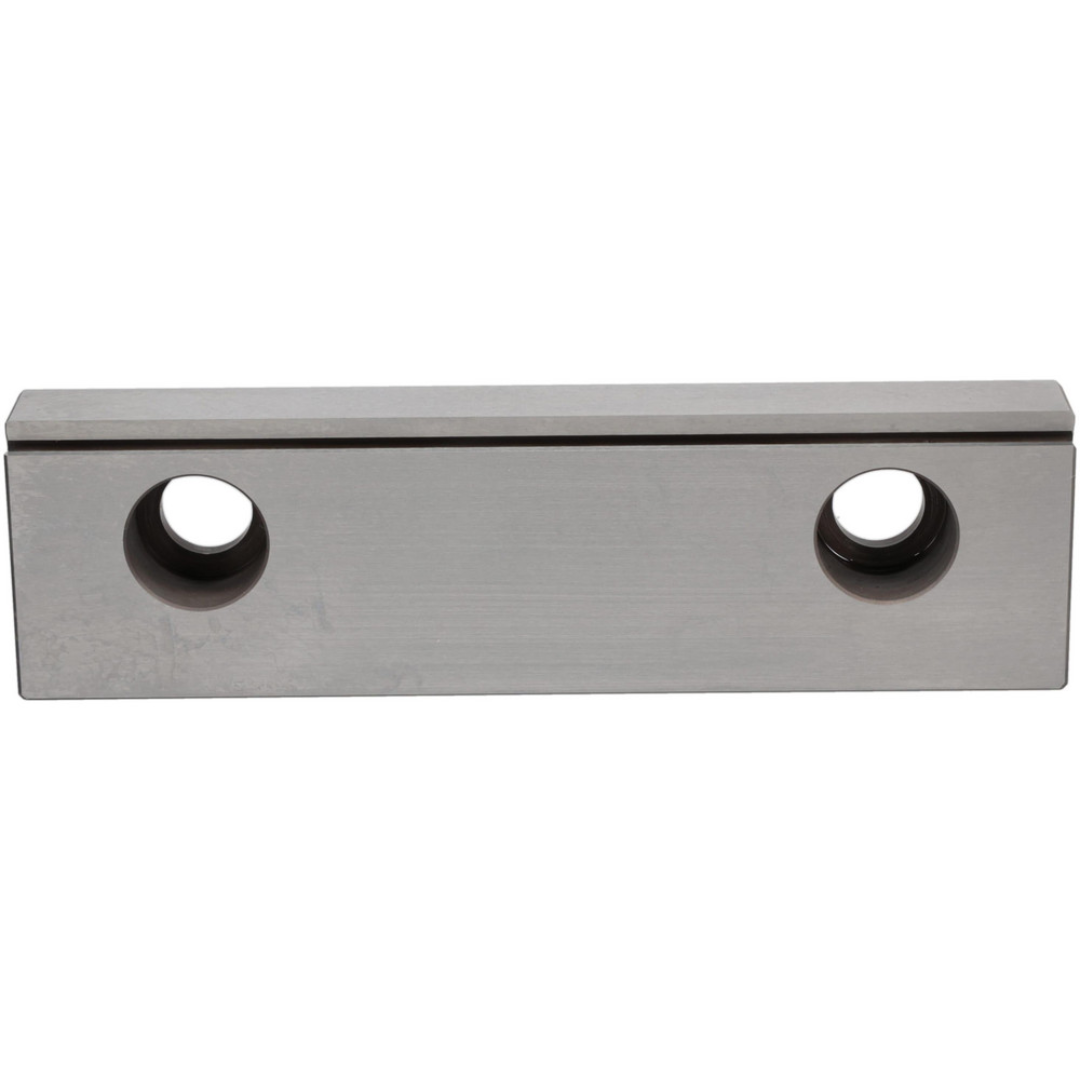 Kurt Vise Jaw: 5.97" Wide, 1.6350" High, 0.7250" Thick, Step 09211665 front view showing precision-machined step jaw with mounting holes for secure vise installation and enhanced workpiece gripping.