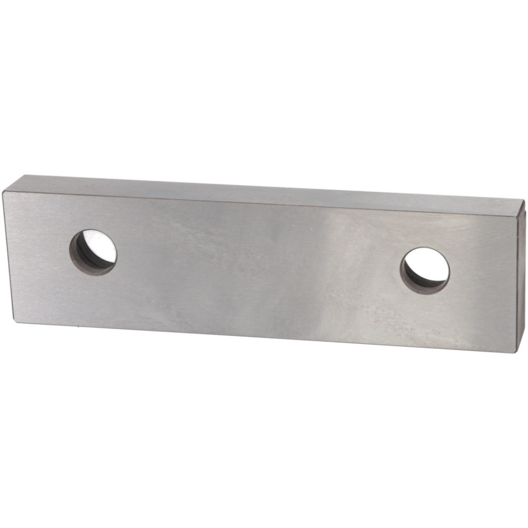 Kurt Vise Jaw: 5.97" Wide, 1.6350" High, 0.7250" Thick, Step 09211665 rear view displaying the flat mounting surface and dual-hole attachment design for compatible Kurt vises.