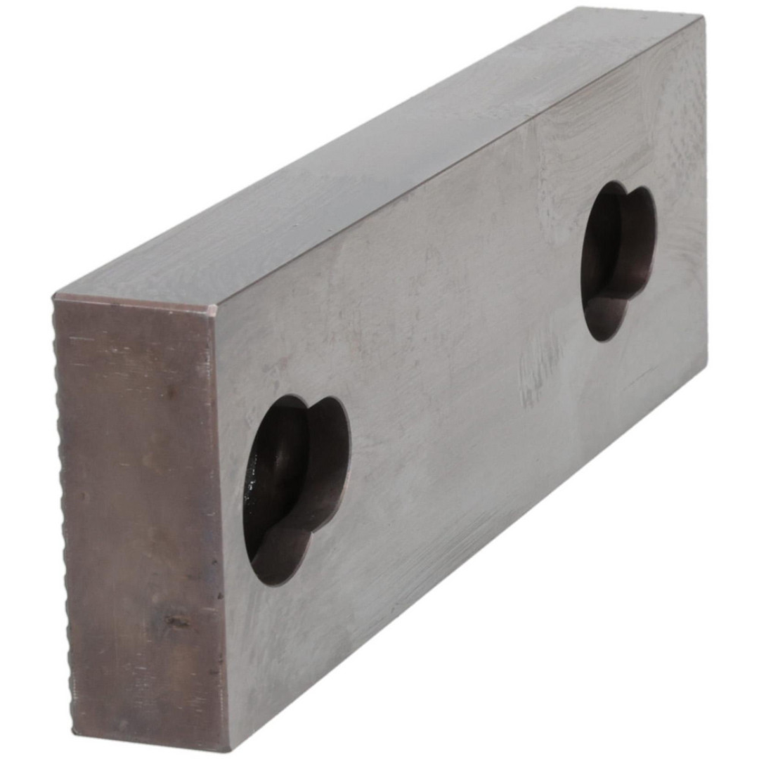 Kurt Vise Jaw: 5.97" Wide, 1.8800" High, 0.7250" Thick, Flat 09219742 close-up perspective showing the jaw thickness, mounting features, and precision-machined edges for compatible vise applications.