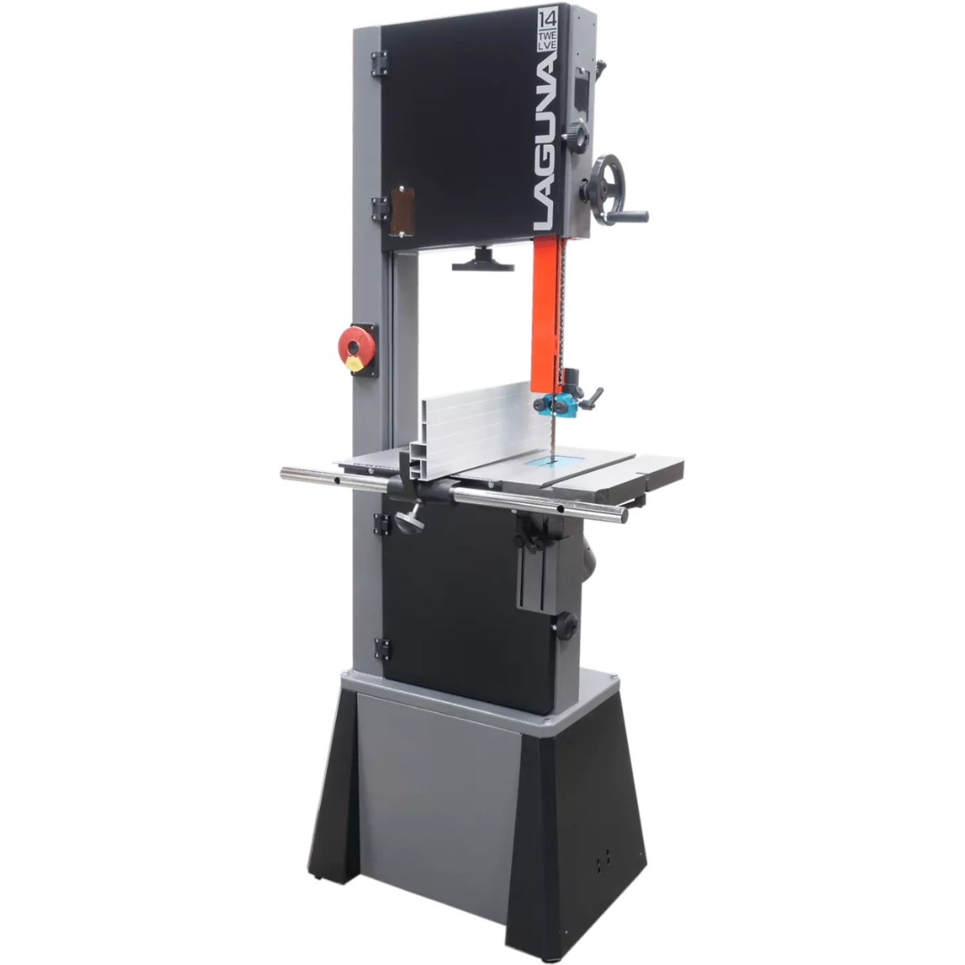 Laguna 14|12 Bandsaw MBAND1412-175 full front view with enclosed base and precision table