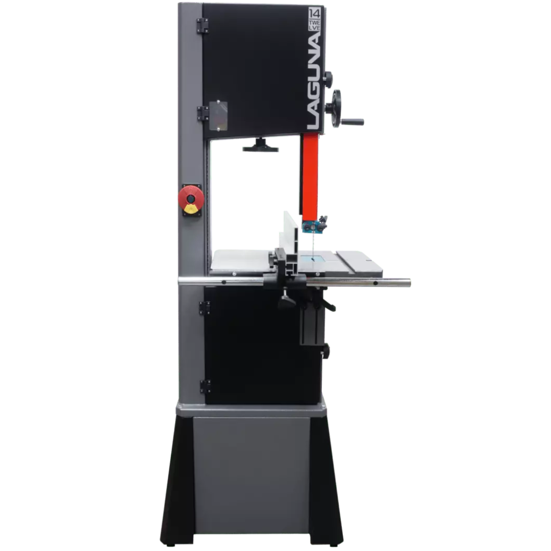 Laguna 14|12 Bandsaw MBAND1412-175 rear and side angle displaying motor housing and frame design